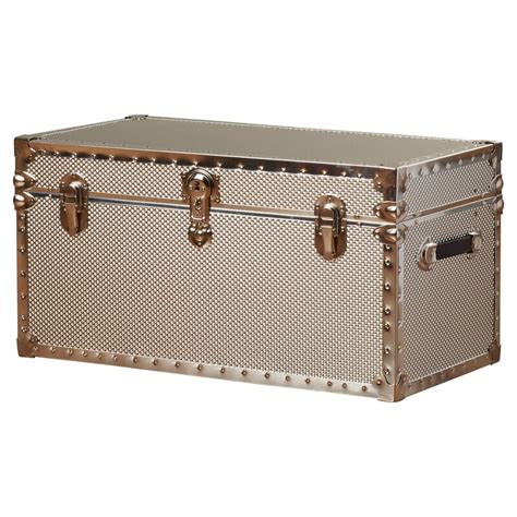 what is the dimensions of a metallic trunk box|wayfair storage trunk sizes.